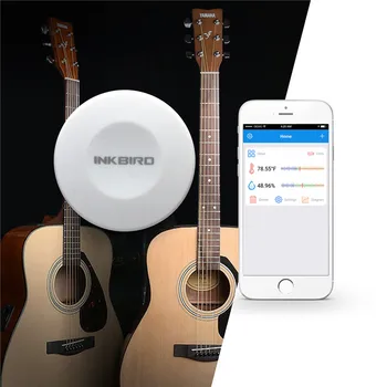 

High Accuracy IBS-TH1Mini Wireless Bluetooth Thermometer & Hygrometer Sensor Data Logger for Food Storage Car Pets Sauna Plant