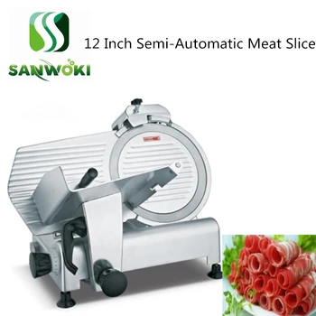

12 inch semi-Automatic Cut mutton roll planer Frozen Meat Slicer machine meat roll cutting machine Meat Slice Machine skiver