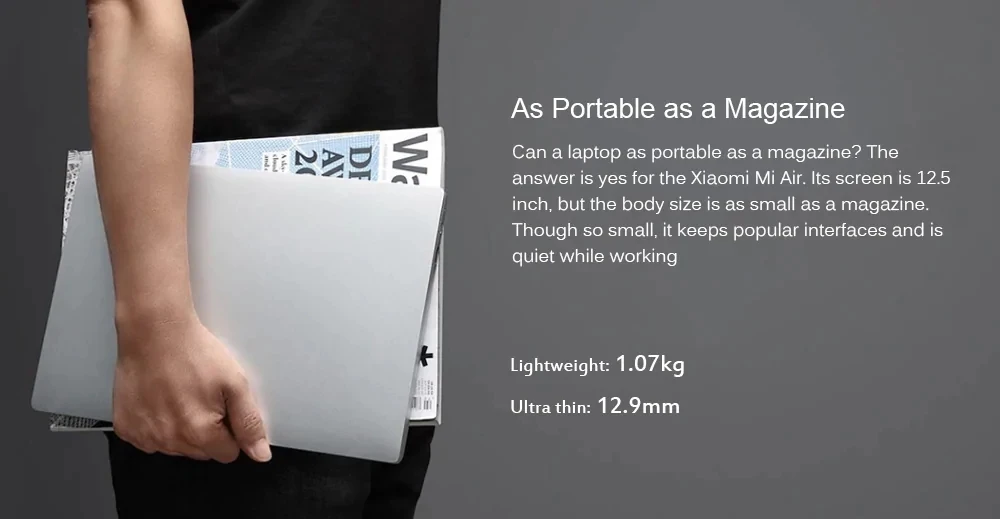 2019 Xiaomi ноутбук Air 12 5 ''Intel Core i5 8200Y/M3 8100Y Dual 4GB 128GB/256GB SSD ультратонкий Windows10 1080P HD