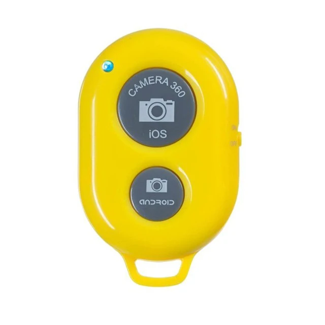 Bluetooth смартфон камера Пульт дистанционного управления затвора для селфи палка монопод для Android IOS iPhone X Кнопка спуска адаптеры - Цвет: Yellow