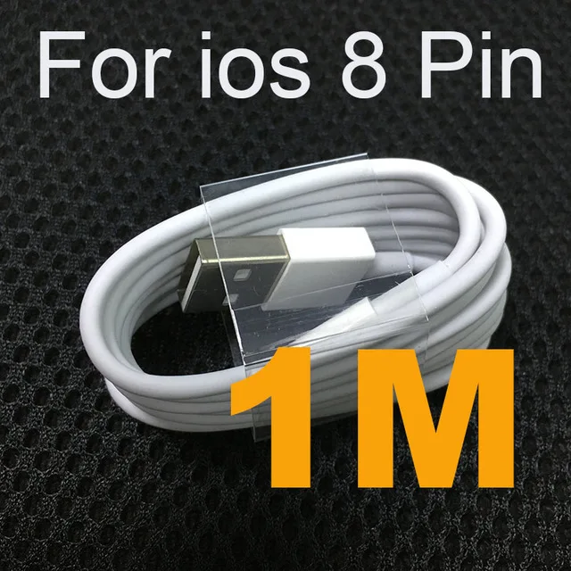 ЕС-разъем, для поездок USB настенное зарядное устройство для Apple iPhone 7 Plus X XS MAX 8 SE XR 5 5S 6 6s Plus iPad+ 8-КОНТАКТНЫЙ usb-шнур для синхронизации данных - Цвет: 8 pin 100cm