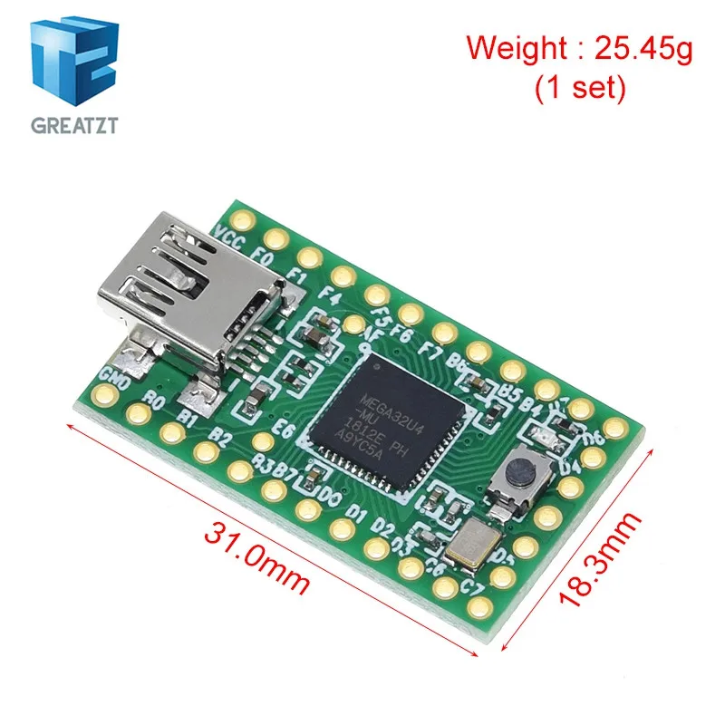 GREATZT Teensy 2.0 USB 2.0 Tastatur Maus Teensy für Arduino AVR ISP Experimentierboard U Disk Mega32u4 NEU – Detail 5