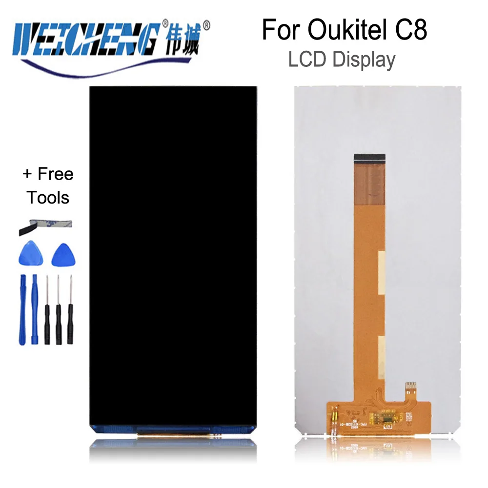 Запасные части для ЖК-дисплея 100% протестированный Oukitel C8 5 дюйма + клейкий