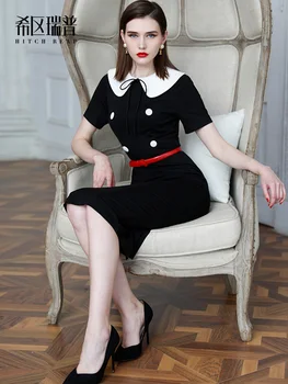 Lightweight And Luxurious Dress With High-End Retro Style Short Sleeve 2021 Spring And Autumn Hepburn Style, Small Black Skirt