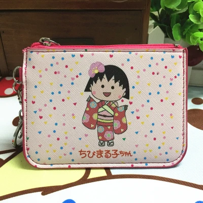 1 шт. Chi-bi Maruko аниме держатель для карт PU мультфильм Кредитные ID сумки на молнии монета автобус карта кошелек подарок для девочек Новинка - Цвет: see chart