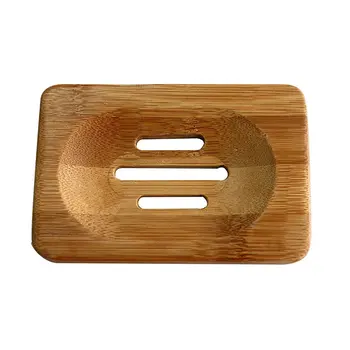 

Hot Worldwide Natural Bamboo Wood Soap Dish Storage Holder Bath Shower Plate Bathroom