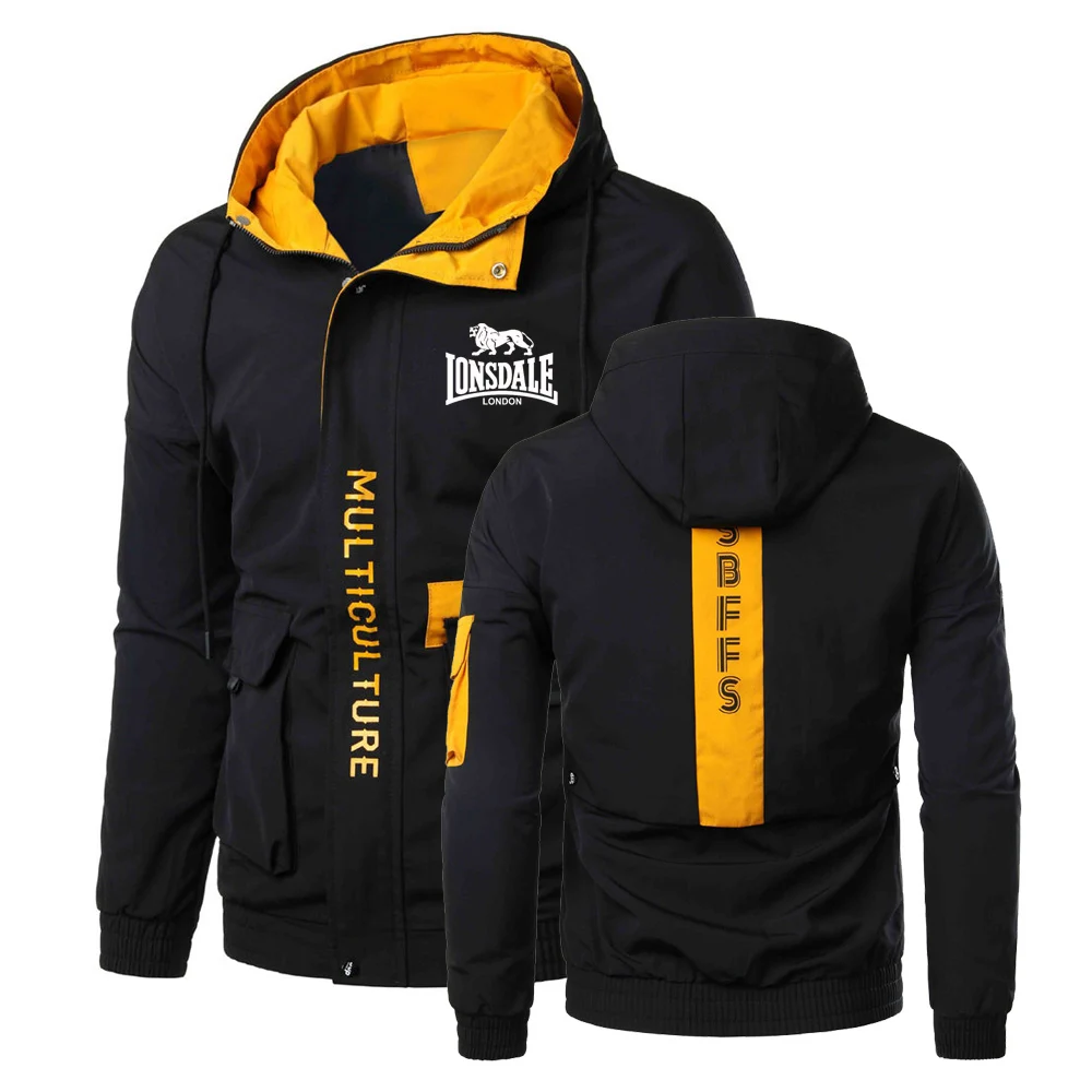 Новинка 2021 Мужская Весенняя повседневная куртка Lonsdale с логотипом Wild на молнии