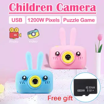 

1080P Portable Children Camera Mini Digital Cartoon Cute 32G Rechargeable Camcorder Video Recorder for Children Kids Baby Gifts