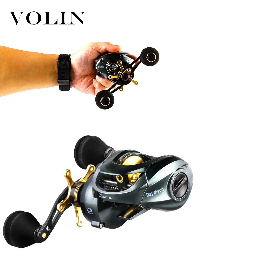 Volin NEW Baitcasting Fishing Reel 12KG 9-speed Magnetic Brake System Japan NMB 10+1 BB 6.3:1 High Speed Saltwater & Freshwater