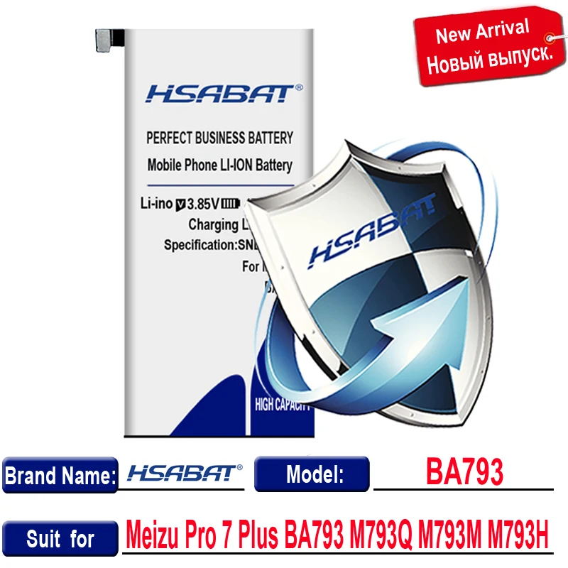Аккумулятор HSABAT BA793 емкостью 4750 мАч для Meizu Pro 7 Plus BA793 M793Q M793M M793H