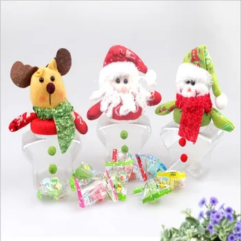 

Christmas Candy Box Gift Box Santa Cluas Cloth Doll Candy Jar For Guests Festival Favors Christmas Supplies