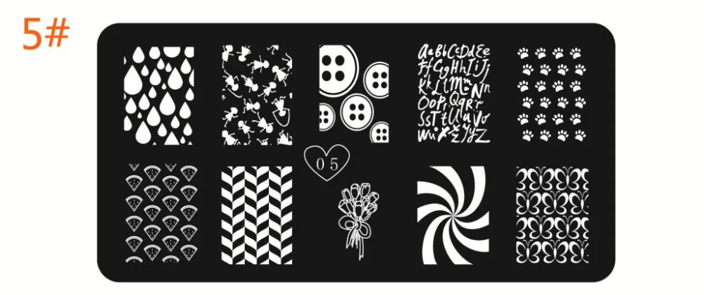 Nail Art Stamping plates equipment, 2pcs Stainless Steel Image Nail Stamping Plates/ Nail Stamp Template Tools05