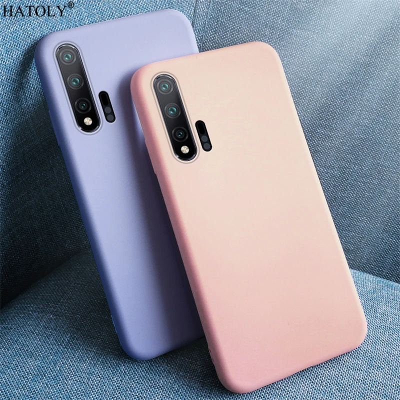 Чехол для huawei Nova 6 Мягкий Роскошный жидкий силиконовый гладкий Чехол-бампер