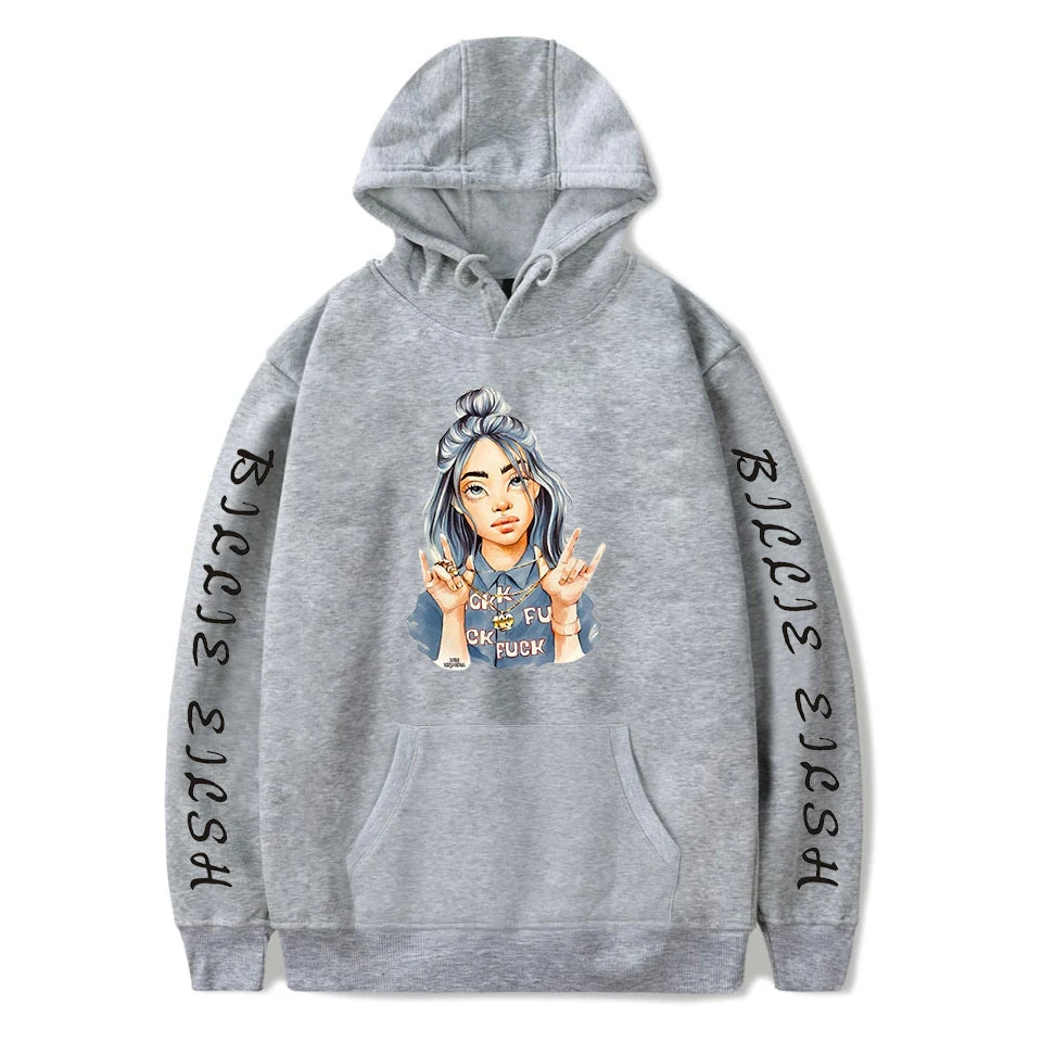 Billie Eilish/толстовки с капюшоном с логотипом; Мужская толстовка; пуловер больших размеров; сезон осень-зима; удобные теплые толстовки для мальчиков и девочек