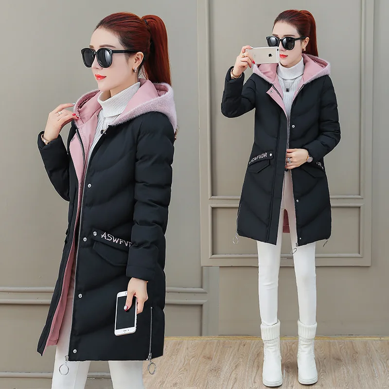 

Fashion Mixed Colors Hooded Zipper Cardigan Lettered Embroidered Waist Hugging 2019 Autumn And Winter Women's Thick Casual Loose