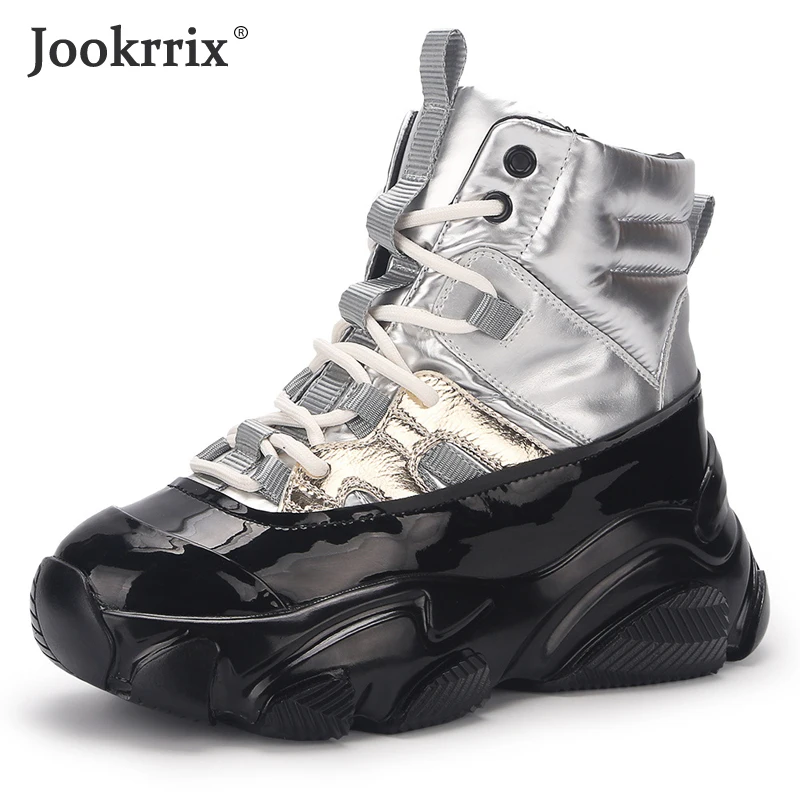 

Jookrrix 2020 Women Winter Fashion Snow Boots Genuine Leather Female Brand Boots For Lady Warm Shoes For Winter Fur Boots ZB1117