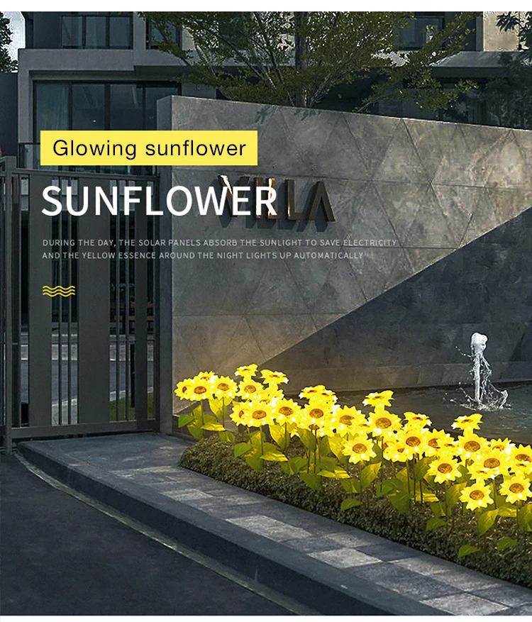 Solar Sunflower Light Outdoor Garden Decoration