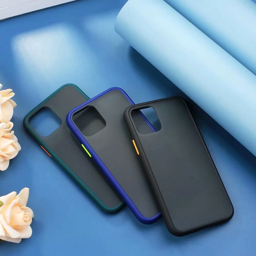 Shockproof Silicone Bumper Phone Case For iPhone 11 Pro Max Transparent Matte Hard Cover X XR XS |