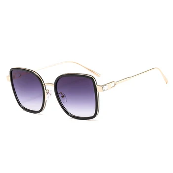 

2020 Oversized Sunglasses Women Luxury Brand Design Metal Square Eyewear Female Shades Big Mirror Sun Glasses Superstar oculos