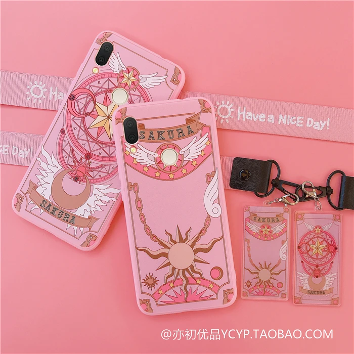 Чехол для Redmi note 8 pro Cardcaptor Sakura+ пленка для экрана из закаленного стекла для Xiaomi Redmi note 7 7pro Redmi K20 K20 pro Чехол+ ремешки