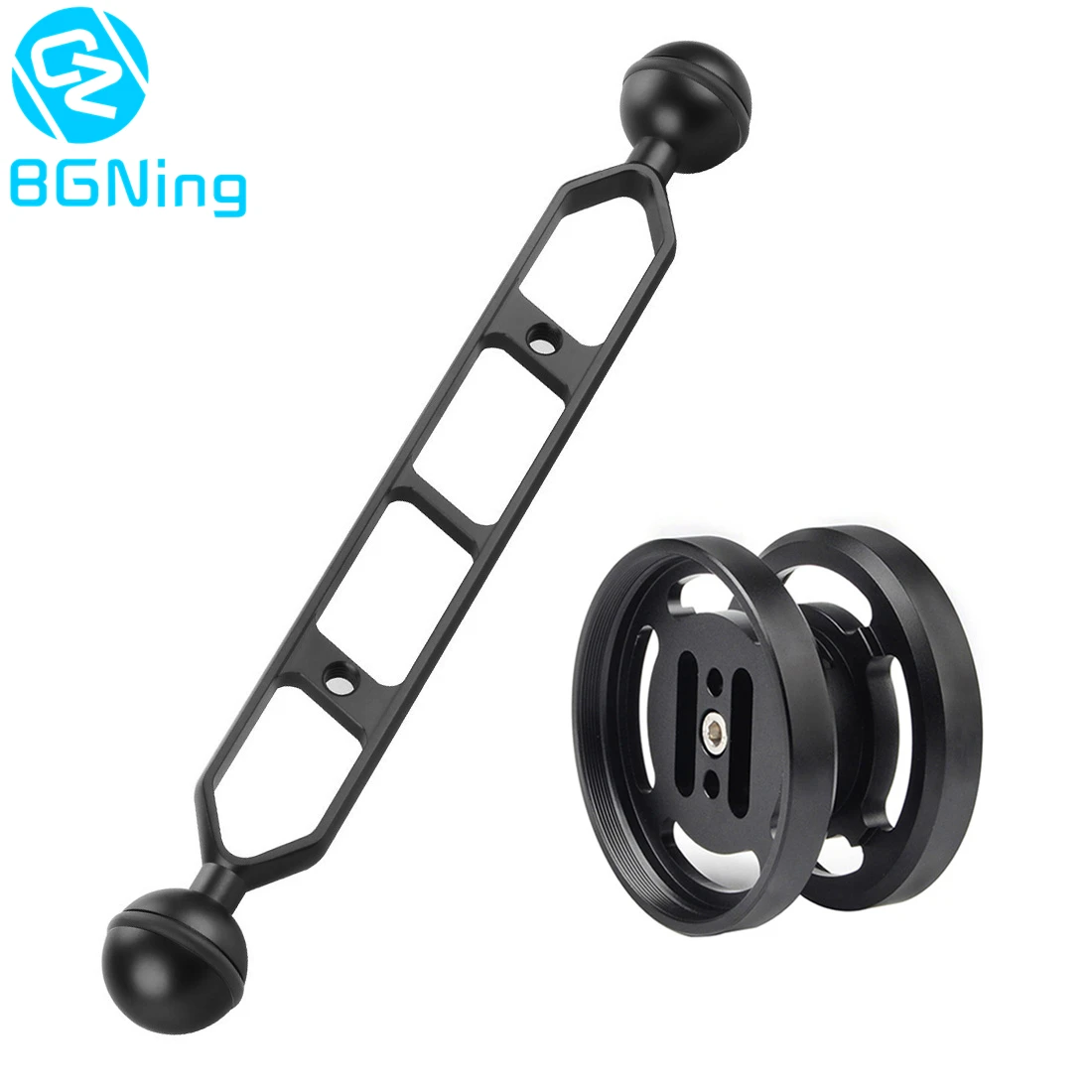 

Aluminum Double 67mm Macro/Wide Angle Lens Stand Holder with 5/7/9/11inch Diving Floating Arm Underwater DSLR Camera Photography