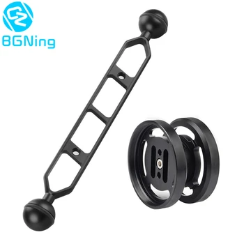 

Aluminum Double 67mm Macro/Wide Angle Lens Stand Holder with 5/7/9/11inch Diving Floating Arm Underwater DSLR Camera Photography