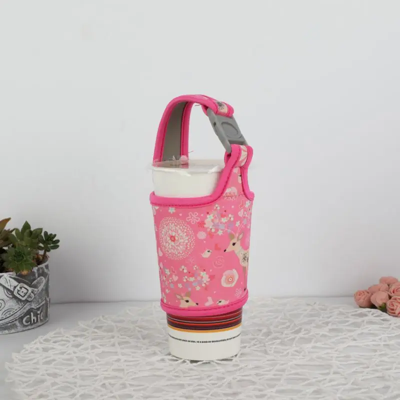 Handheld Coffee Sleeve Cover Heat Insulation Milk Tea Juice Drink Cup Holder Case Mug Carry Tote Bag Travel Reusable