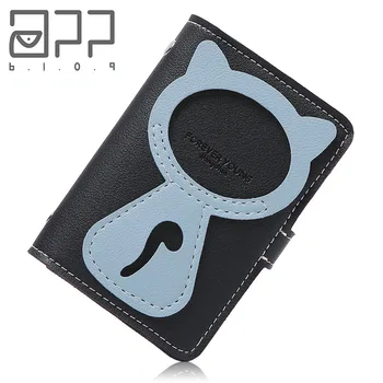 

APP BLOG Cute Cartoon Cat Design Function 24 Bits Women Card Passport Cover Holder Fashion Credit Cards Case Organizer Wallet