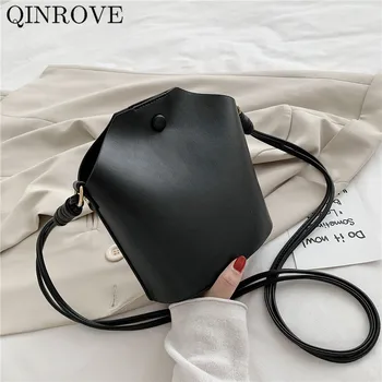 

Bucket Handbags Shoulder-bags Women's Bag 2020 Trend Hand Bag Pu-leather Female Fashion Small Solid Bag Casual