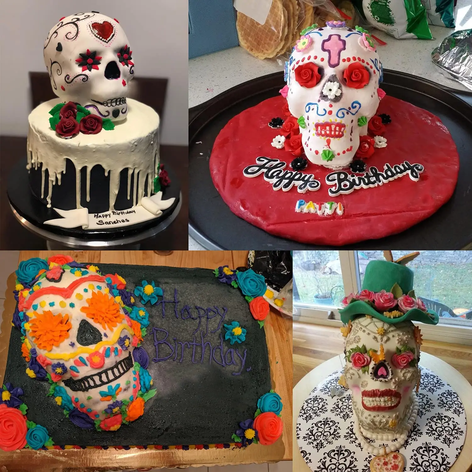 3D Skull Silicone Fondant Cake Baking Molds Pastry Cake Decorating Kitchen WE 