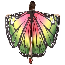7 цветов бабочки крылья для восточных танцев vlinder vleugels alas isis Крылья Мути-цвет полиэстер