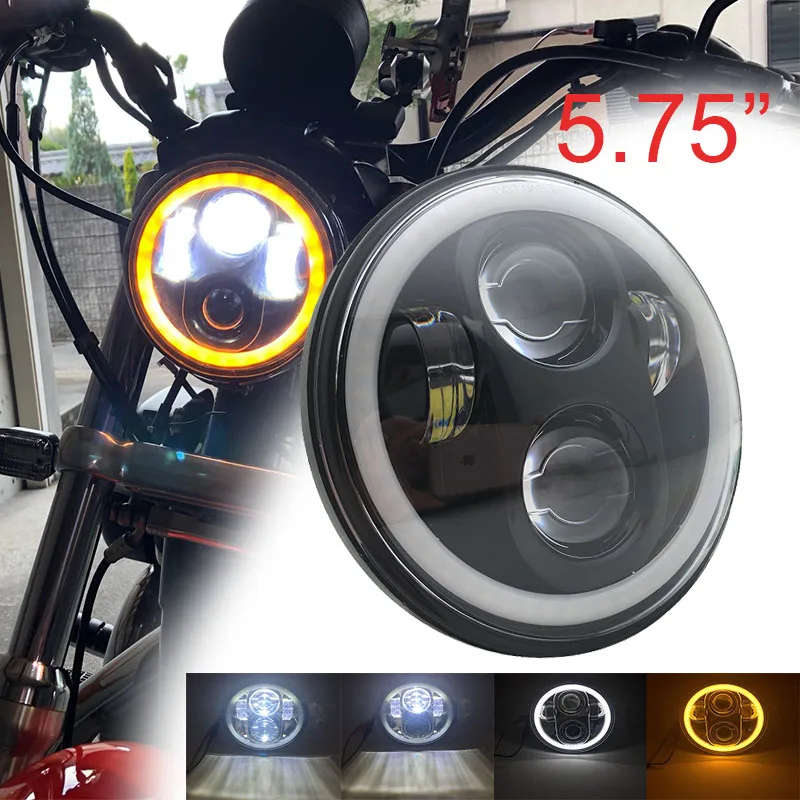 Фара мотоциклетная светодиодная черная для H-arley Sportster 5 75 XL1200L Custom XL1200C 3/4 XL883 883L XL883R