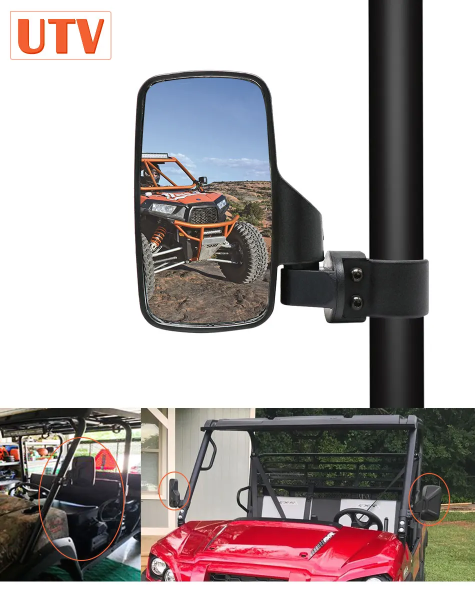 Alconstar " /1,75" зеркало заднего вида разбитые боковые зеркала зеркало UTV для Polaris RZR 800 900 1000 Can Am Yamaha Honda UTV