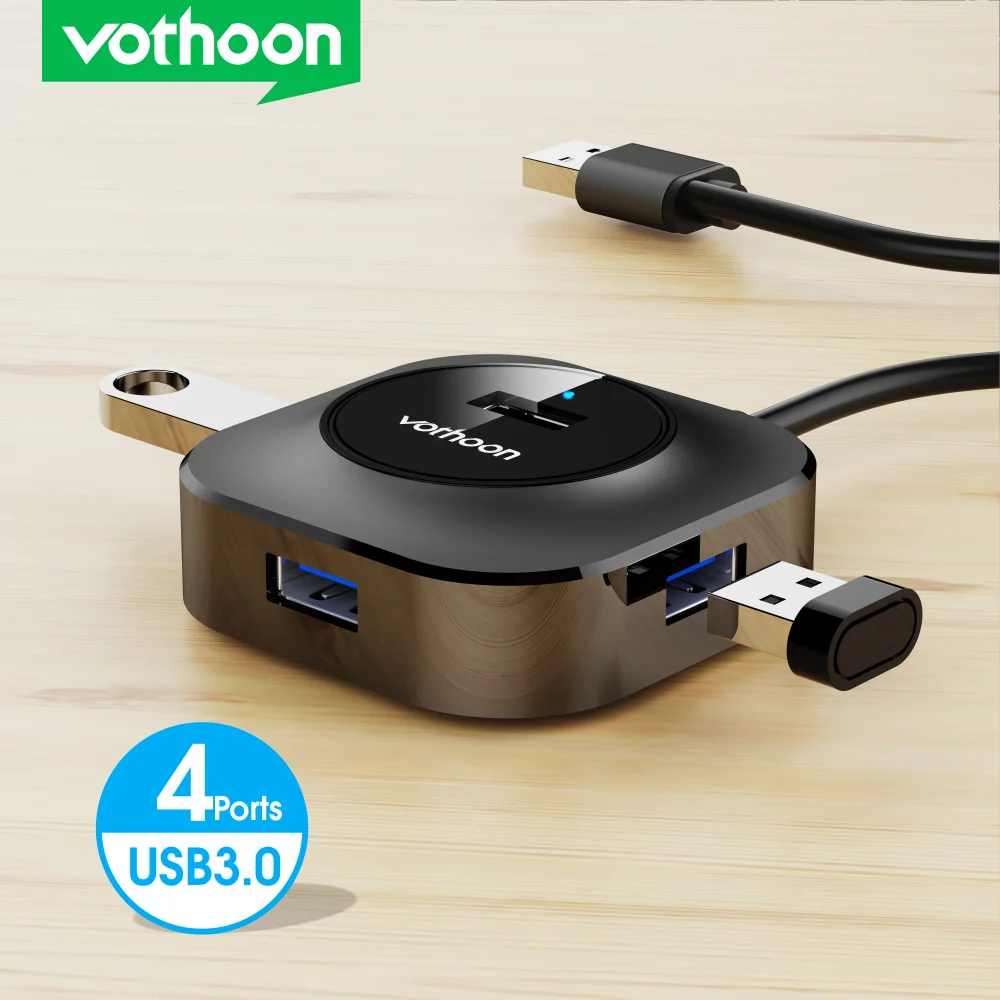 Vothoon usb-хаб 4 порта USB 3 0 разветвитель с порт зарядки Micro портом для компьютера