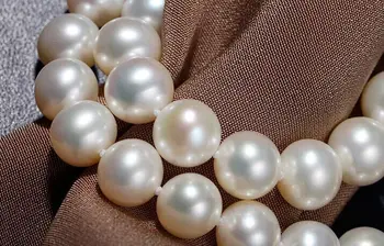

Superb GENUINE 18"9-10mm natural South Sea White Pearl Necklace 925silver