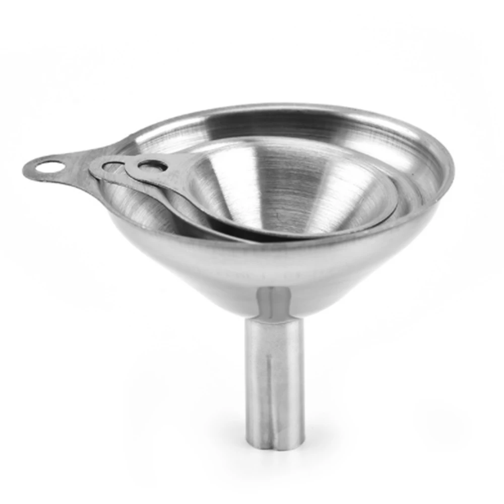

3pcs Stainless Steel Cone Funnel Pour Oil Wine Liquid Hopper Kitchen Home Tool Kitchen Tools & Gadgets Durable Funnel