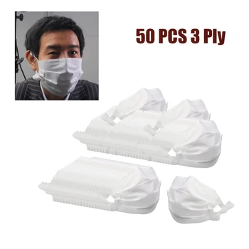 

50 Packs Disposable Mask 3-Layers Ear Loop Breathable Dustproof Anti-Saliva