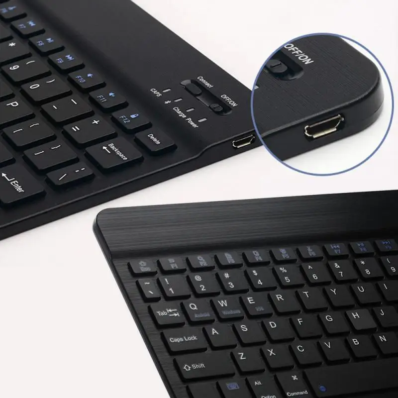 Тонкая Мини Беспроводная Bluetooth клавиатура для iPhone iPad планшет Android ноутбук тонкая Портативная USB клавиатура Поддержка IOS Android система