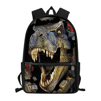 

HYCOOL Kids Backpack Tyrannosaurus Rex Dinosaur Print Teenager Girls Boys Schoolbag Book Bag Camping Storage Bag Summer Camp
