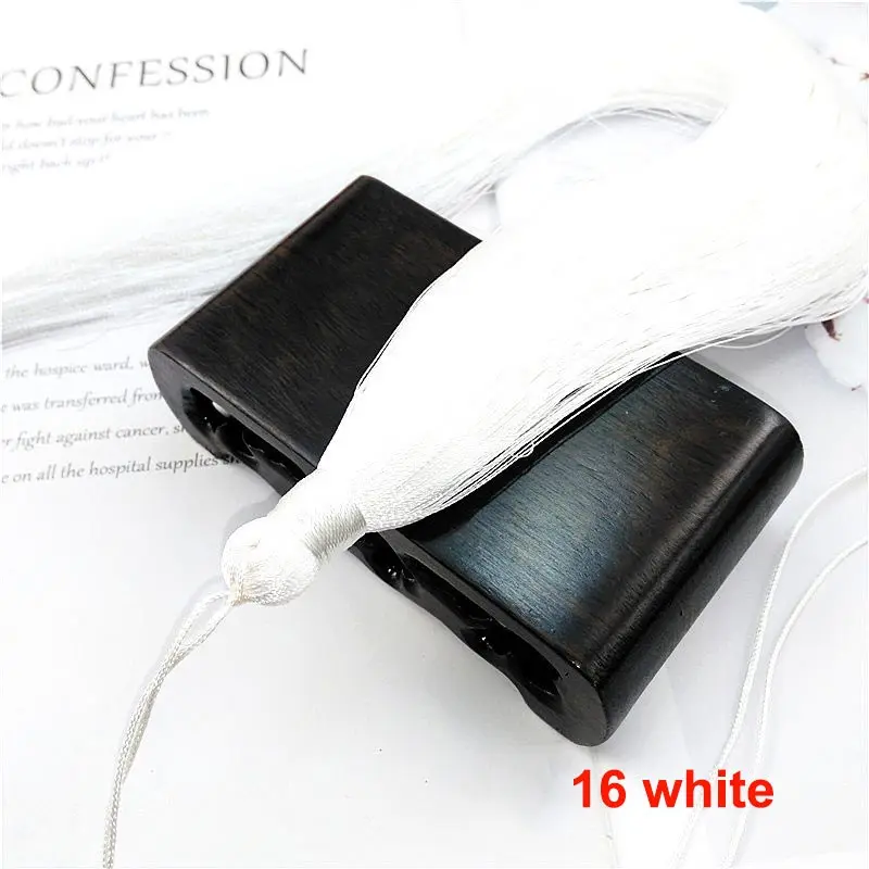 16 white 1 шт., шелковая кисточка, 50 см, бахрома, украшение кисточка, для шитья, для штор, ювелирные аксессуары, сделай сам, свадебное украшение - Цвет: 16 white