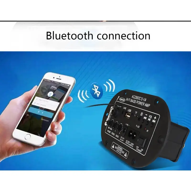 25 Вт черный усилитель плата Bluetooth Amplificador USB FM радио TF плеер сабвуфер комплект
