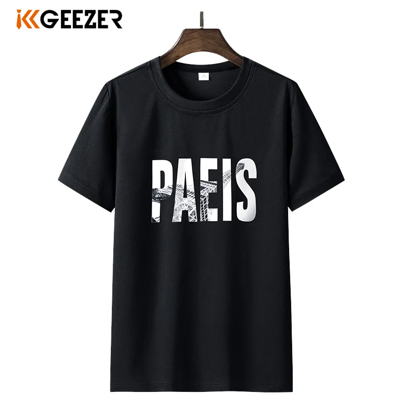 T Shirt Men 6XL 7XL 8XL Plus Size Black White Quick dry o-neck T-shirts Summer Sports Running Fitness Tee ShirtBreathable Tshirt | Мужская