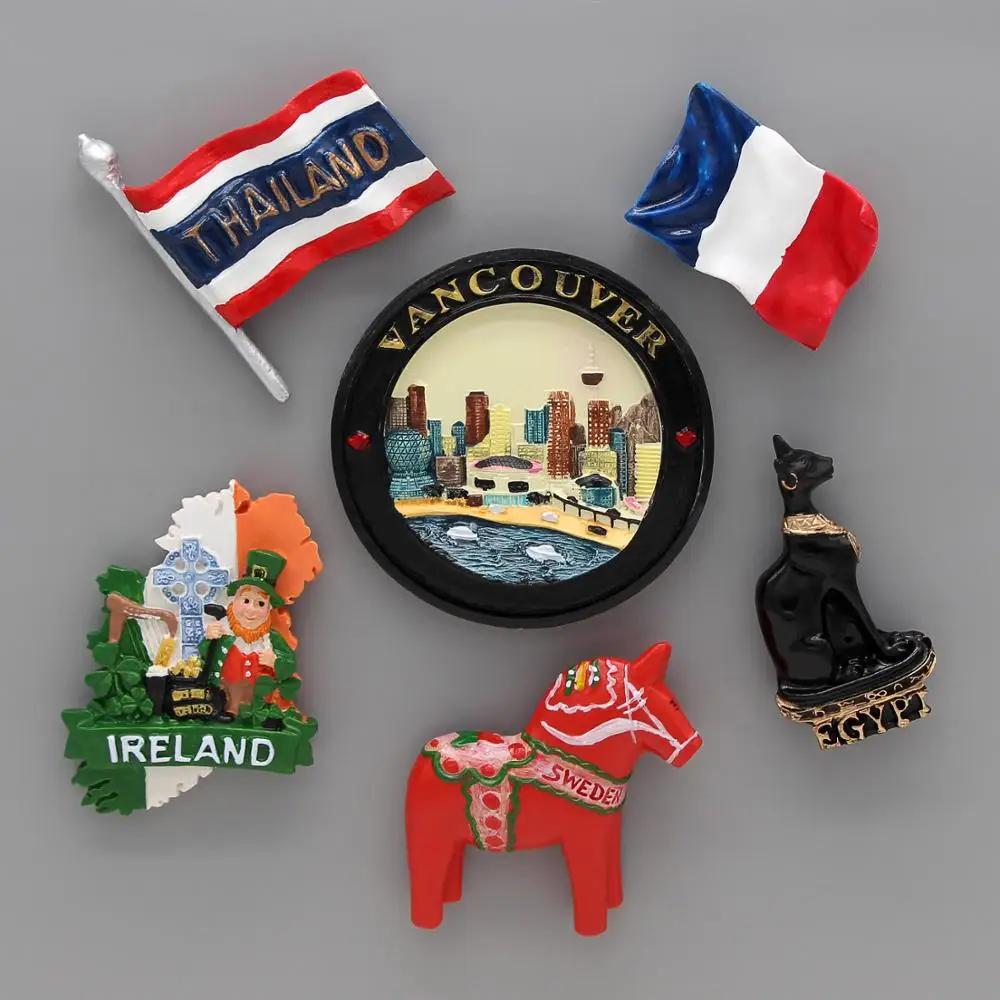 Refrigerator sticker fridge magnet world tourism souvenir