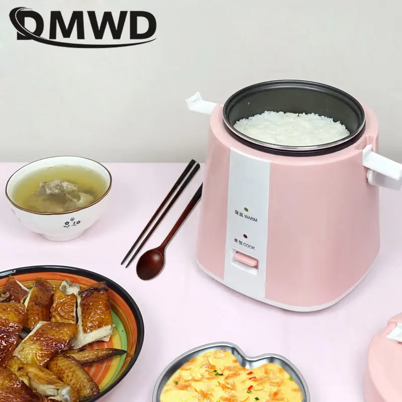 DMWD 2L Мини электрическая рисоварка Портативный Ланч бокс с антипригарным