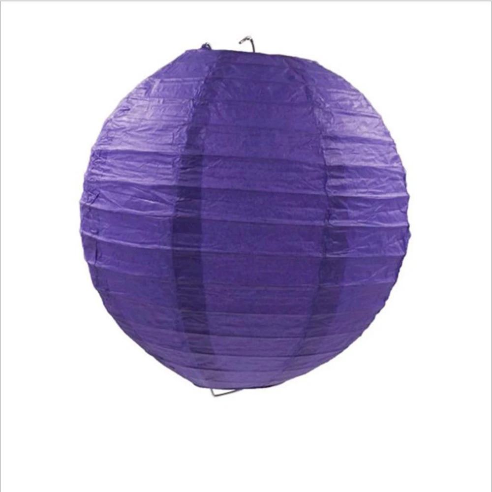 Violet 20/24 дюймов Круглые Китайские бумажные фонарики украшения для свадьбы и дня рождения подарок ремесло DIY Lampion Висячие шары вечерние принадлежности - Цвет: Violet