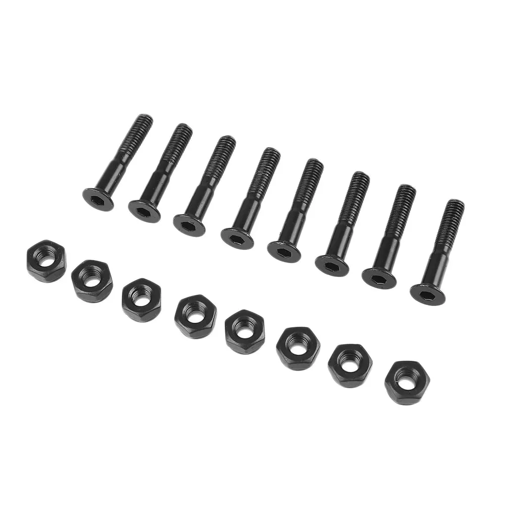 

8pcs/lot 29mm Skateboard Hardware Metal Nails Bolt Screws Kit Set Black