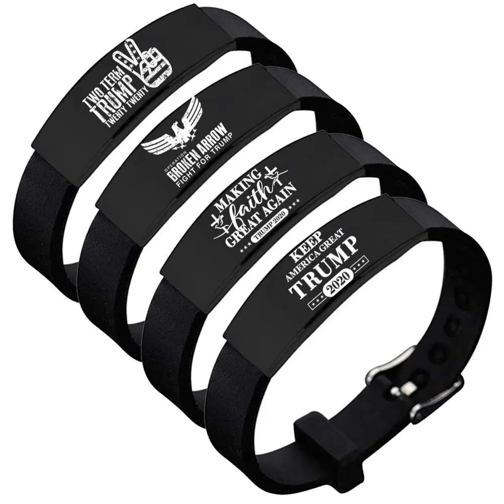 

Donald Trump Keep America Great for President 2020 Silicone Bracelets Inspirational Motivational Wristbands