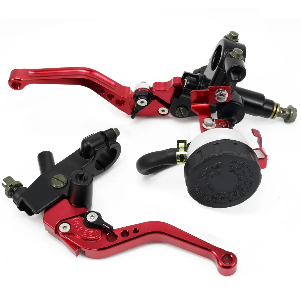 NEVERLAND CNC Pivot рычаги 7/" 22 мм 125-400CC Красные Регулируемые рычаги для мотоциклов Главный цилиндр резервуар для Honda FAZE D30