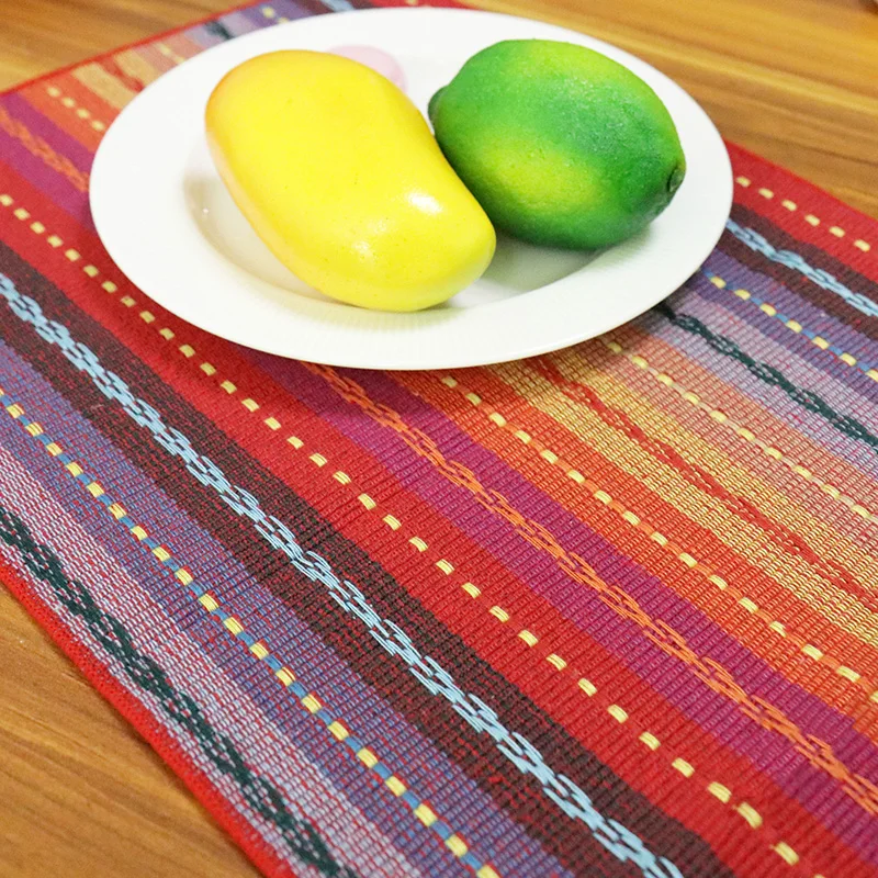 29x45cm Placemat for dining table Coasters Colorful Rectangular PVC Cup Coffee Table Mats Kitchen Christmas Home Decor