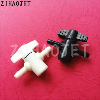 

50pc Plastic 2 way ink valve two ways UV printer Flora Xuli Roland aifa ink tube switch CISS ink system manual valve 6x4mm 4x3mm